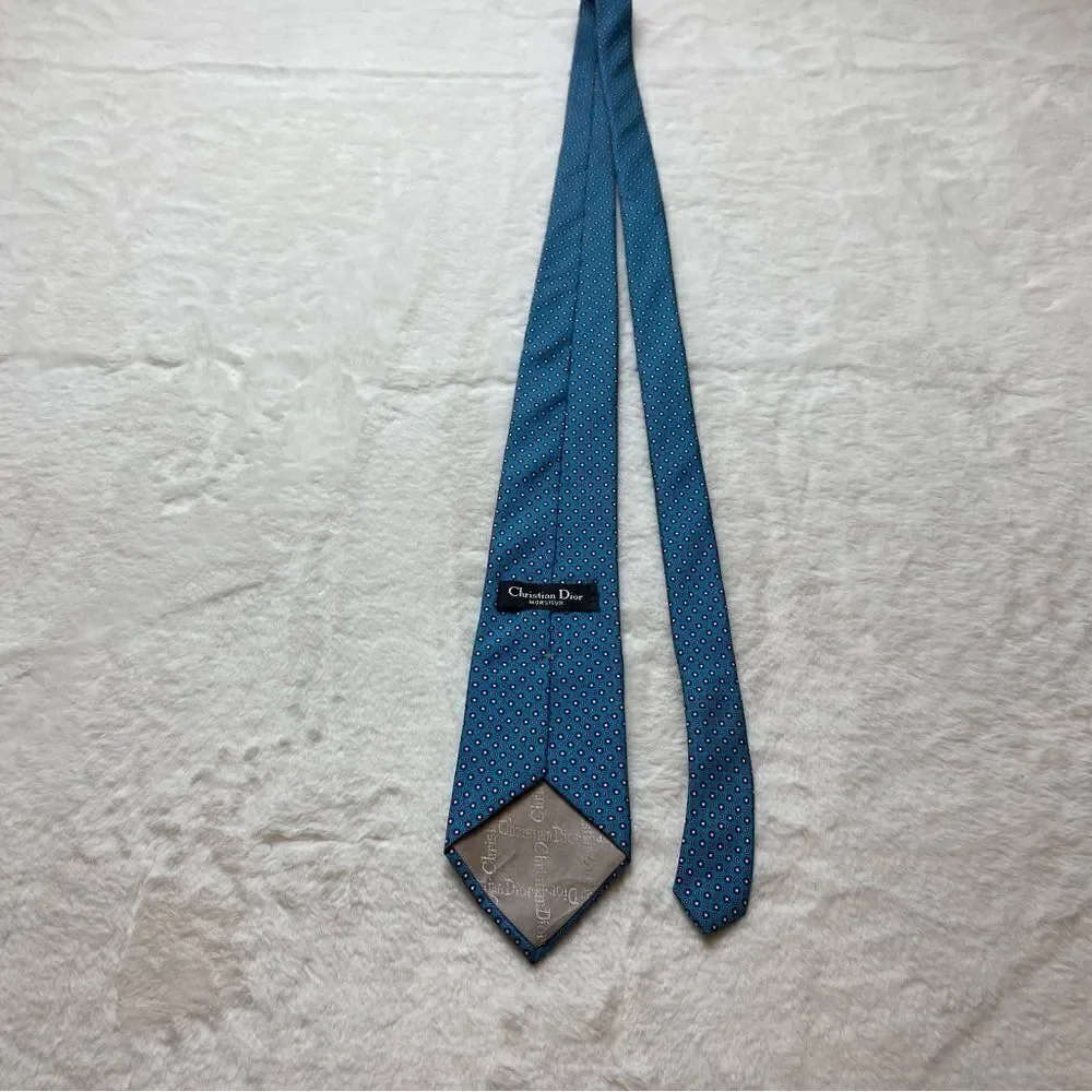 Christian Dior Monsieur Blue Tone 100% Silk Tie